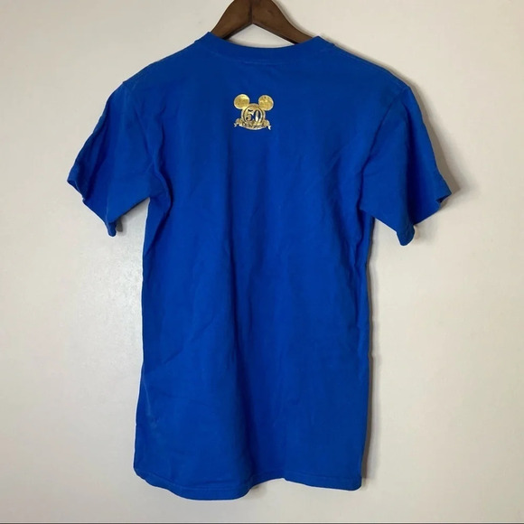 DISNEY Vintage Anniversary Shirt Cotton Metallic Graphic Tee Small Collector - Picture 8 of 9